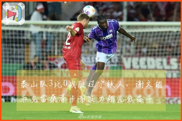 泰山队3比0战胜辽宁铁人，谢文能和克雷桑泽卡齐发力朝无分奋斗